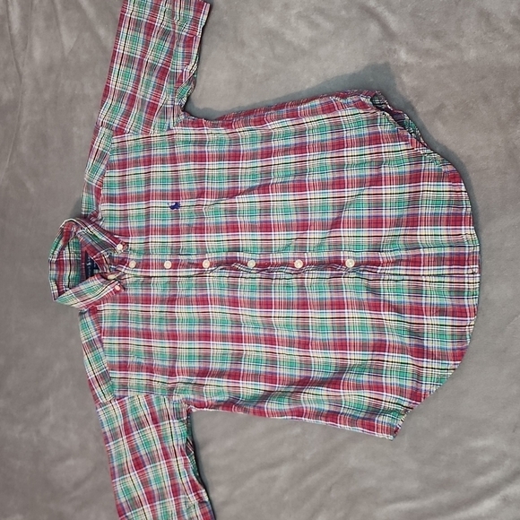 Ralph Lauren Boys button-down short sleeve size small 8/10 - Picture 1 of 13